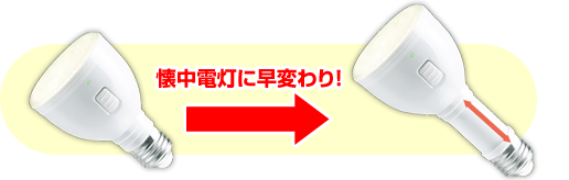 懐中電灯に早変わり