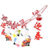 【冬装飾】迎春鶴扇ネットガーランド(6個セット)＠1,190円イメージ