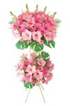 【フラワー装飾】2段祝い造花スタンド 夏 ハイビスカスイメージ