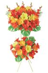 【フラワー装飾】2段祝い造花スタンド 夏 ハイビスカスイメージ2