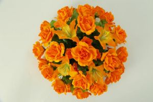 【フラワー装飾】フラワーパーツ・バラ（オレンジ）イメージ