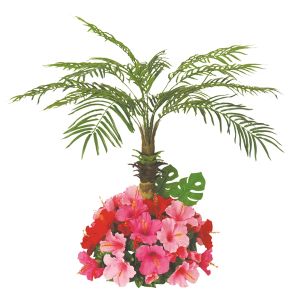 【フラワー装飾】島上用フェニックス　ハイビスカス植え込み 100cmイメージ