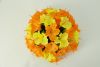 【フラワー装飾】造花フラワーパーツ・ハイビスカス（オレンジ×イエロー）イメージ1
