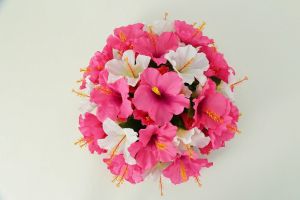【フラワー装飾】フラワーパーツ・ハイビスカス（ピンク×ホワイト）イメージ