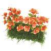 【フラワー装飾】ドーム型ガーデンキット　ハイビスカスオレンジ＆グリーンベースイメージ1