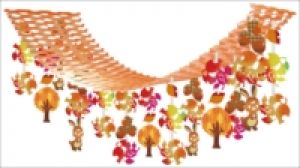 【秋装飾】秋の野うさぎプリーツハンガーイメージ