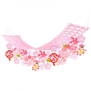 【春装飾】桜満開ぼんぼりプリーツハンガーイメージ