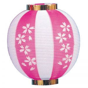 【春装飾】ポリ尺丸提灯 桜柄イメージ