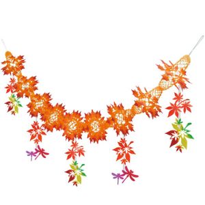 【秋装飾】ガーランド優美紅葉トンボイメージ