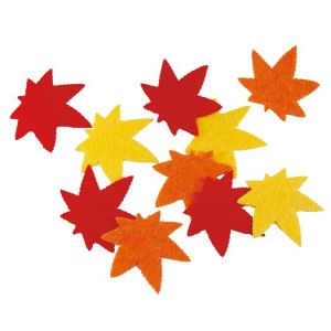 【秋装飾】紅葉フェルト（10枚セット）イメージ