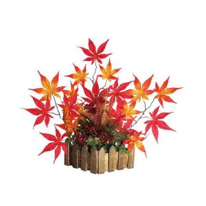 【秋装飾】紅葉フェンスポットイメージ