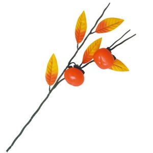 【秋装飾】スプレイ柿（12本セット）イメージ